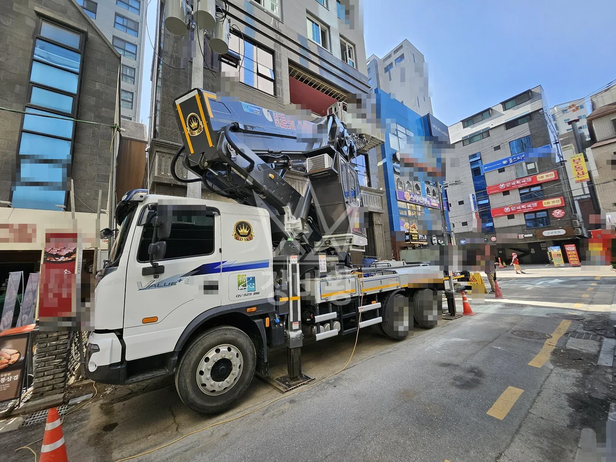 인천 제물포구 화평동 스카이차 외벽 작업 작업 현장