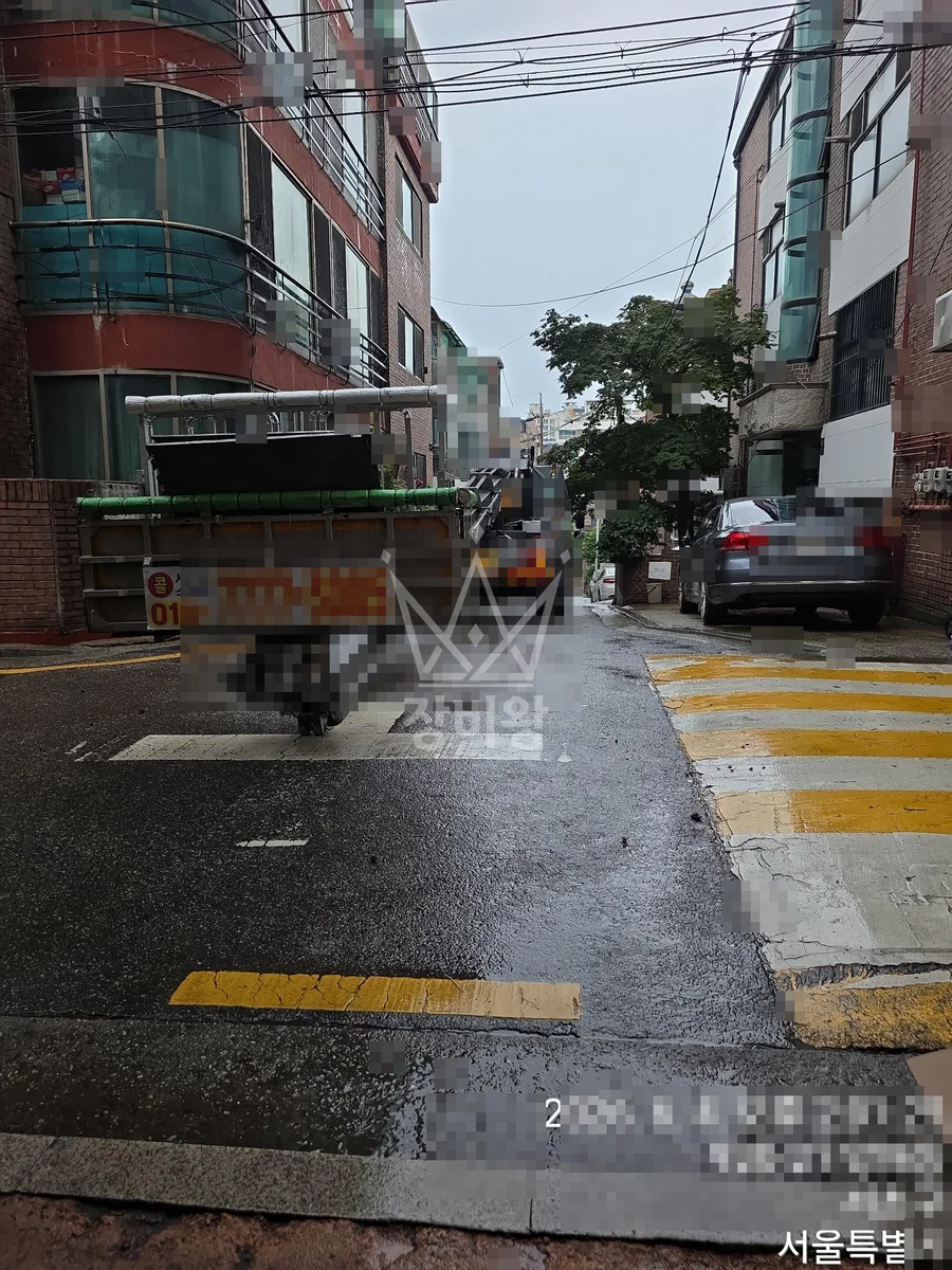 서울 서초구 서초동 스카이차 외벽 작업 작업 현장