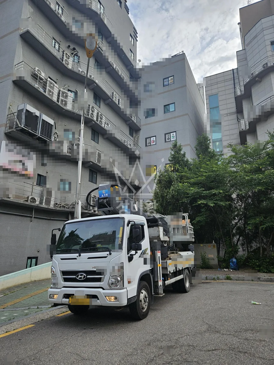 경기 연천군 왕징면 임강리 스카이차 외벽 작업 작업 현장