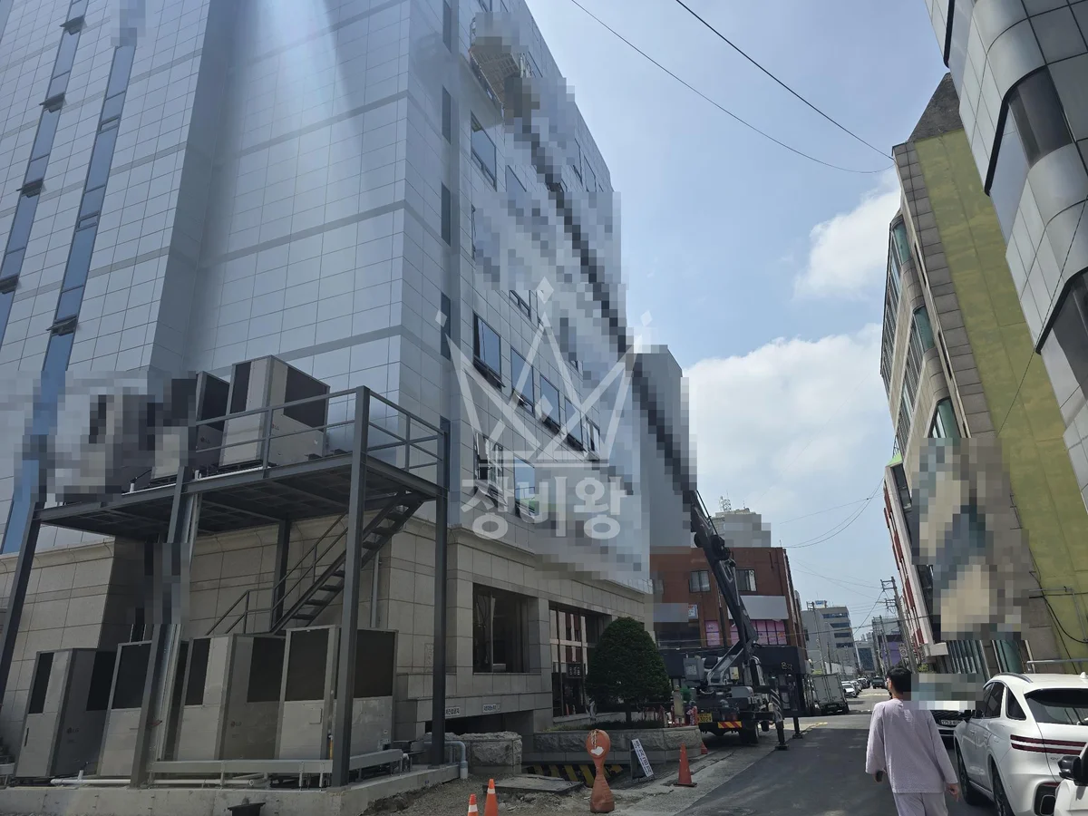 전남 장흥군 스카이차 외벽 작업 작업 현장