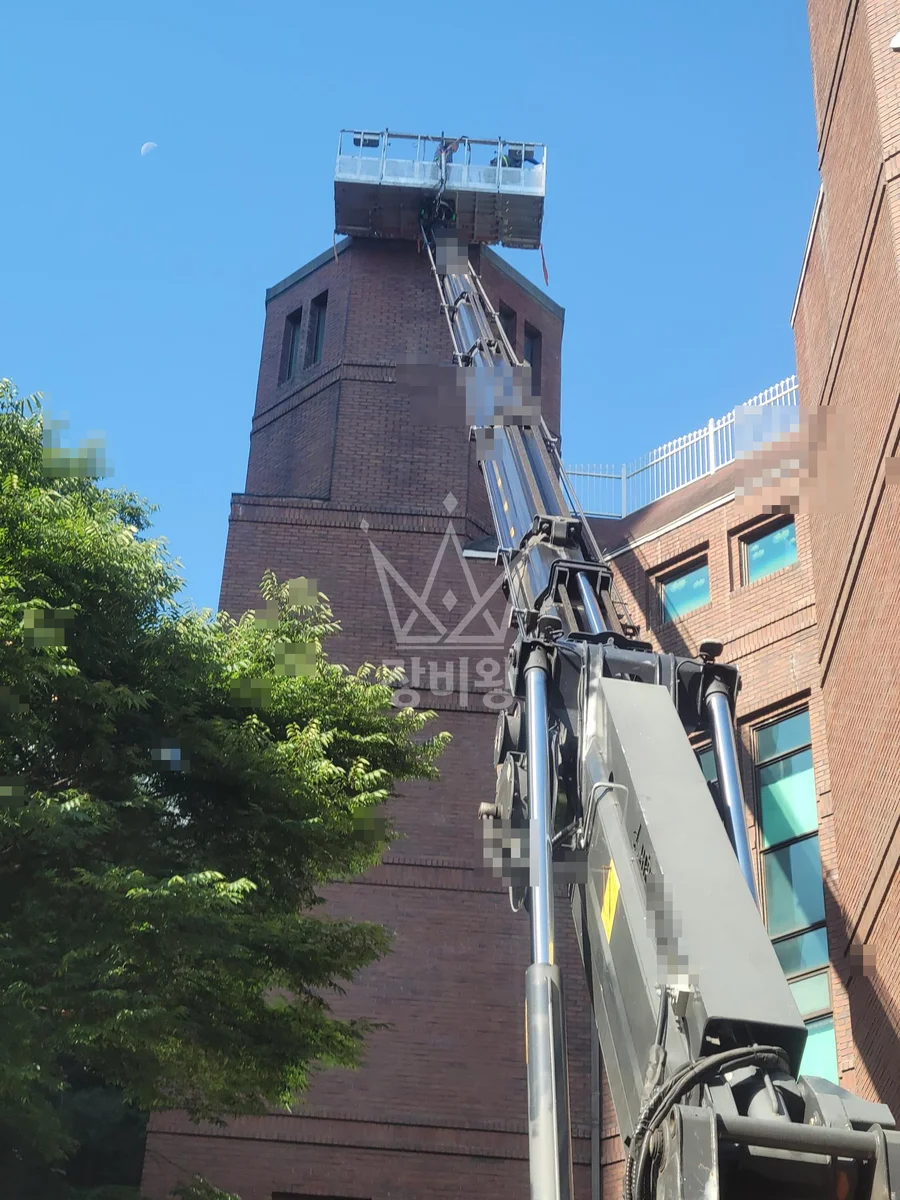 서울 성북구 삼선동4가 스카이차 외벽 작업 작업 현장