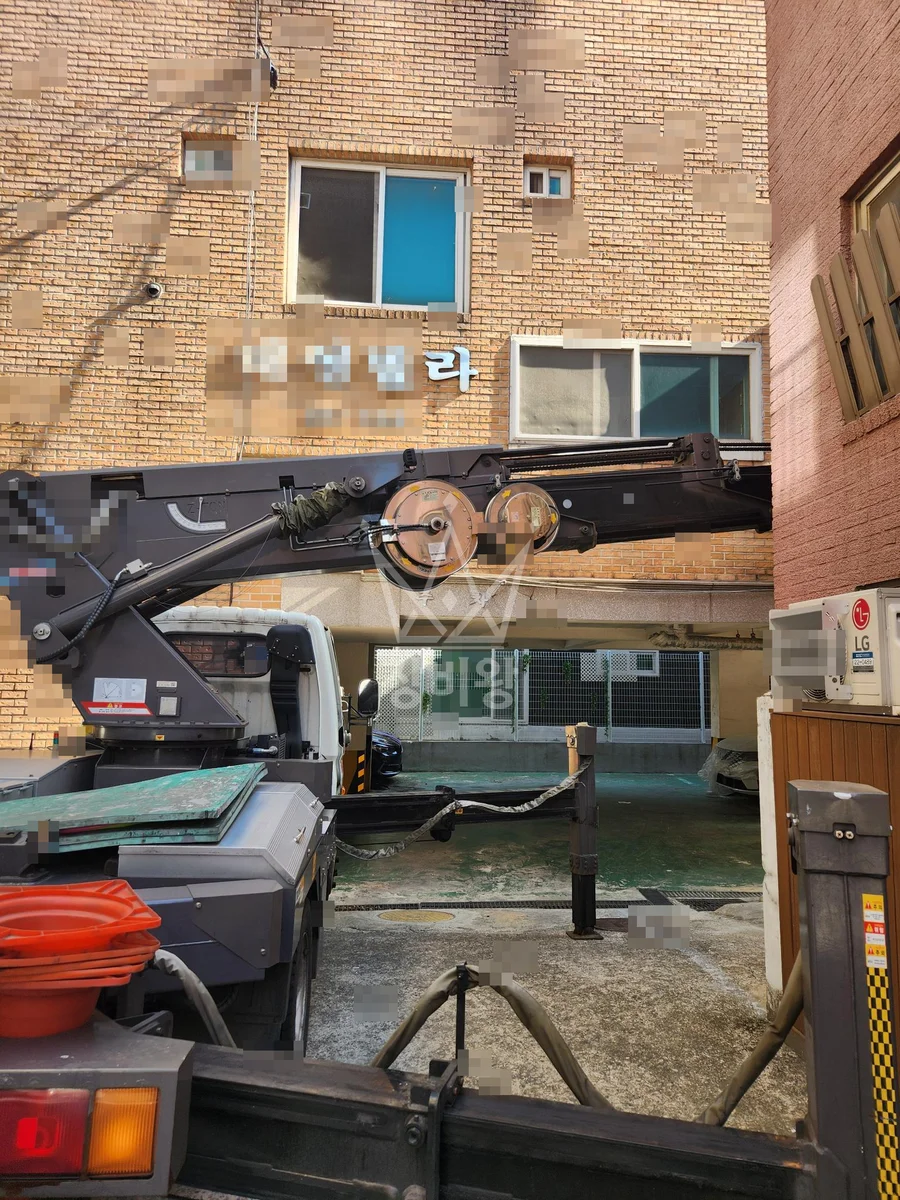 서울 양천구 신정동 스카이차 외벽 작업 작업 현장
