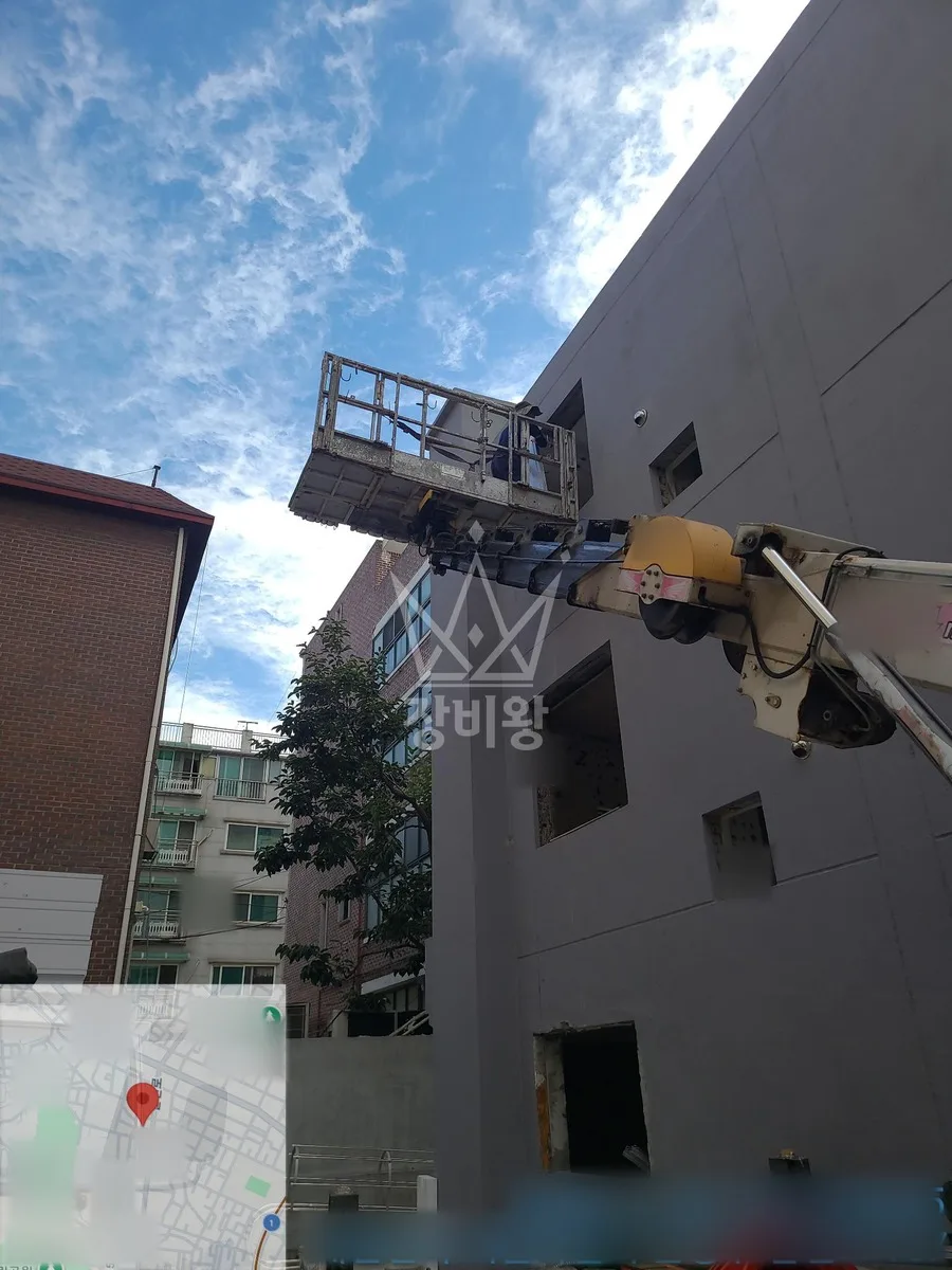 서울 은평구 구산동 스카이차 지붕 공사 작업 현장