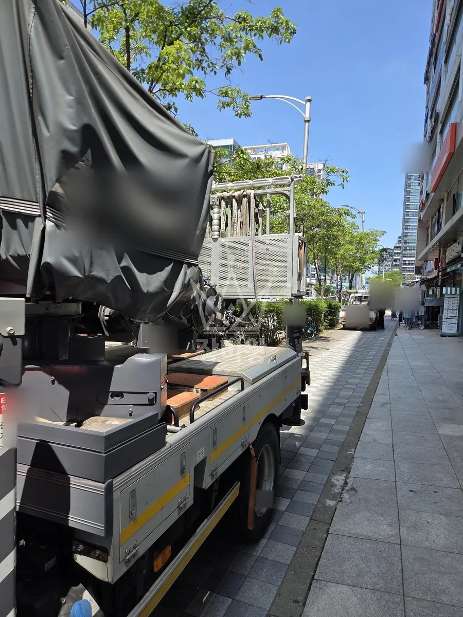인천 제물포구 화수동 스카이차 외벽 작업 작업 현장