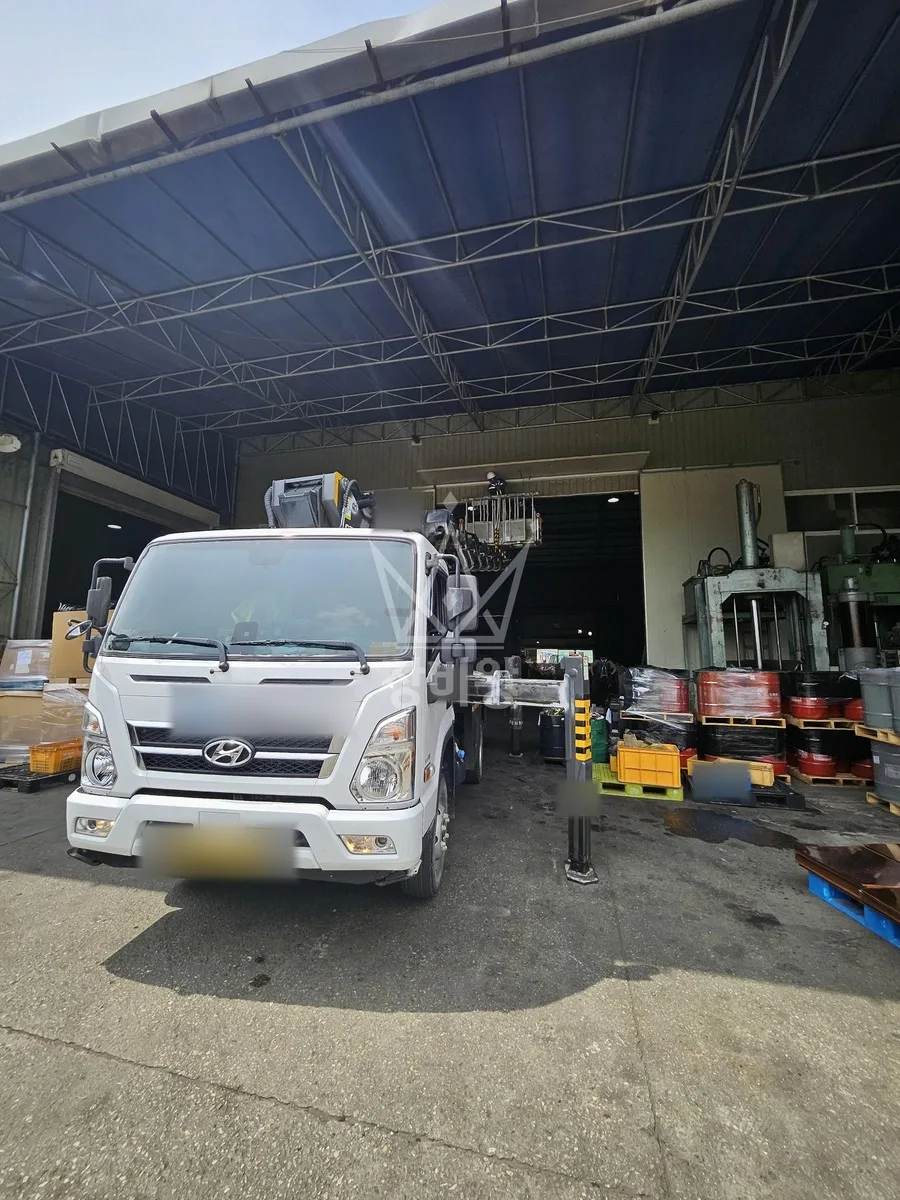 경기 부천시소사구 스카이차 간판 작업 현장