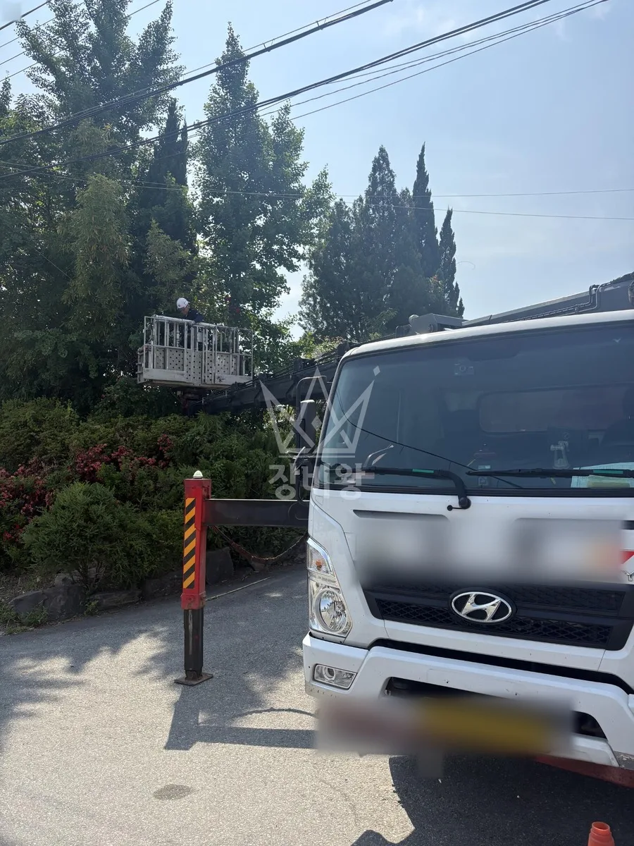 충남 공주시 무릉동 스카이차 CCTV 작업 현장
