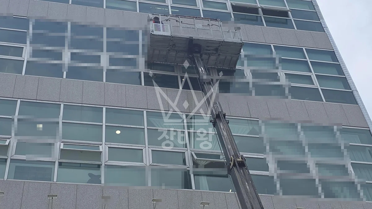 서울 서대문구 북가좌동 스카이차 외벽 작업 작업 현장