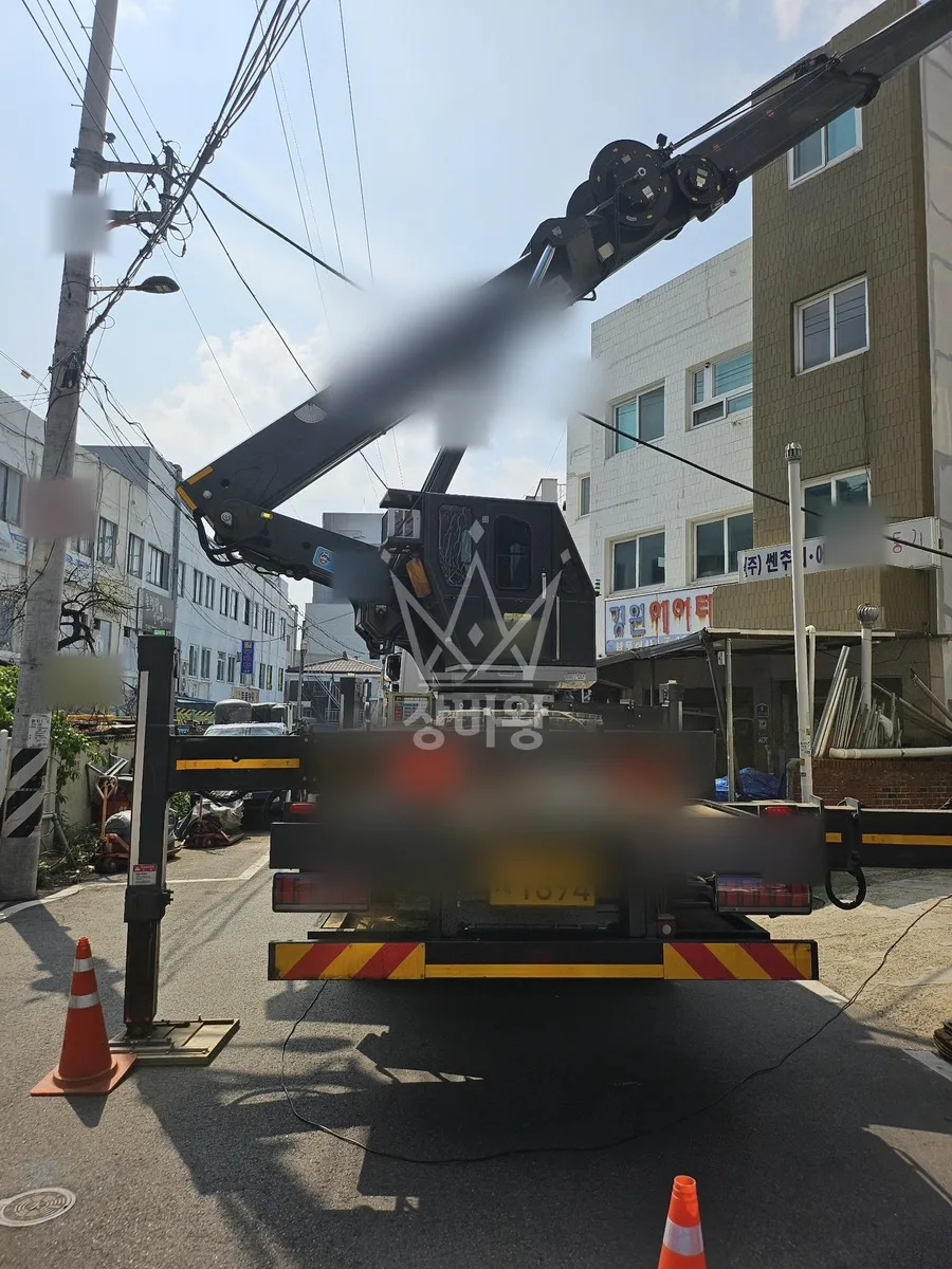인천 남동구 서창동 스카이차 유리 작업 현장