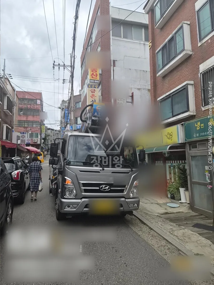 제주 제주시 한경면 낙천리 스카이차 철골 작업 현장