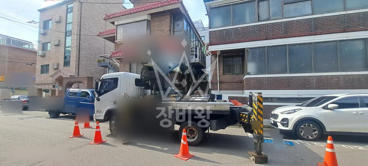 서울 강서구 스카이차 외벽 작업 작업 현장