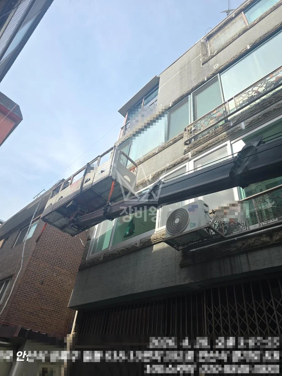 경기 고양시일산동구 풍동 스카이차 간판 작업 현장