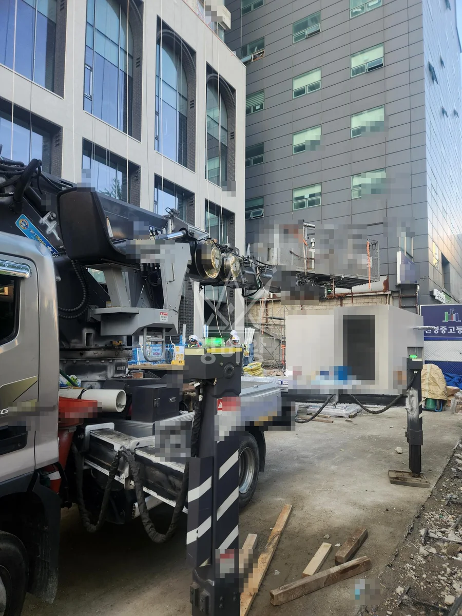 서울 종로구 연지동 스카이차 간판 작업 현장