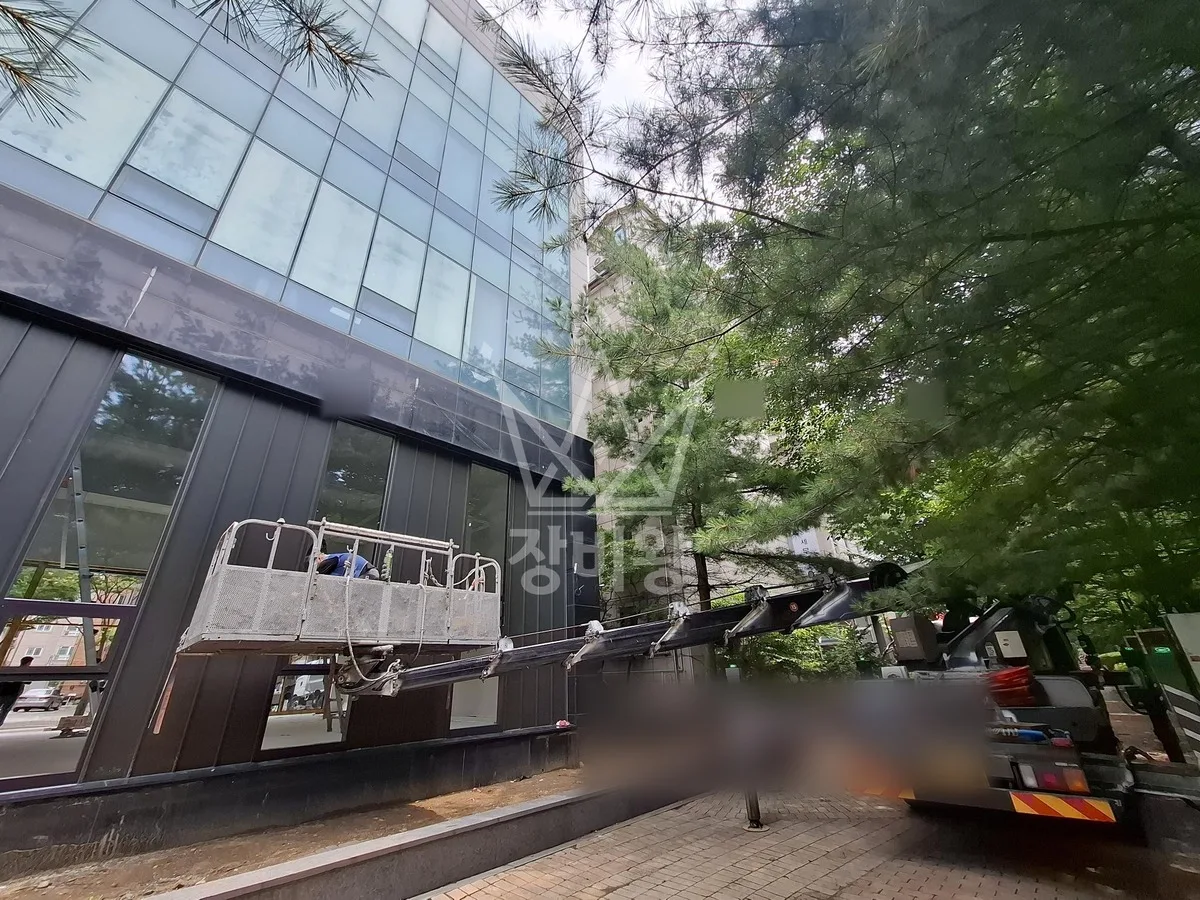 경기 고양시일산서구 스카이차 에어컨 작업 현장