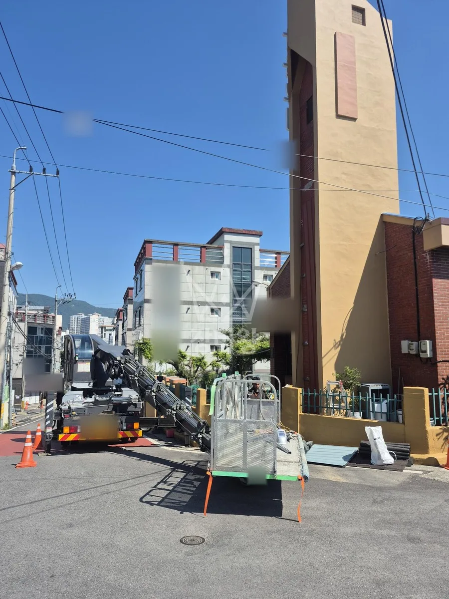 경남 양산시 스카이차 CCTV 작업 현장
