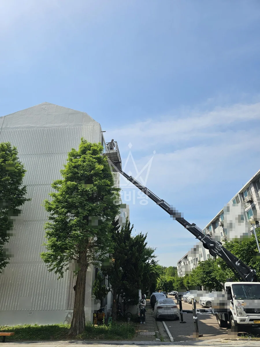 경기 고양시덕양구 스카이차 에어컨 작업 현장