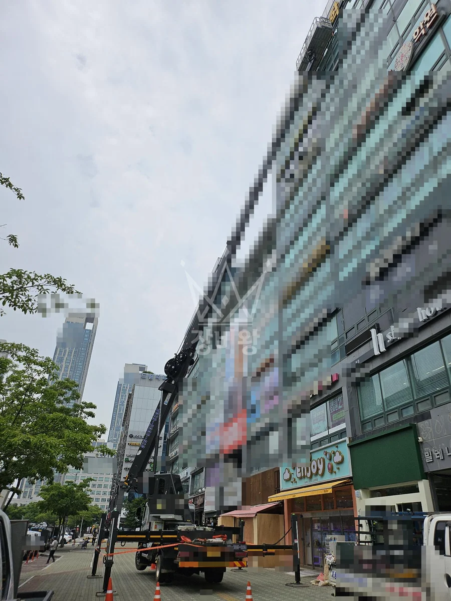 인천 제물포구 도원동 스카이차 에어컨 작업 현장