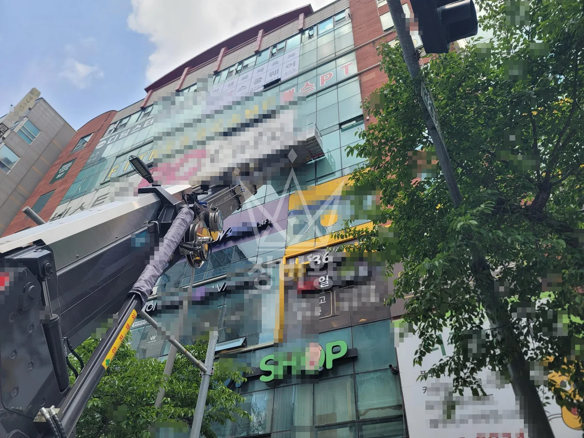 경기 성남시분당구 율동 스카이차 CCTV 작업 현장