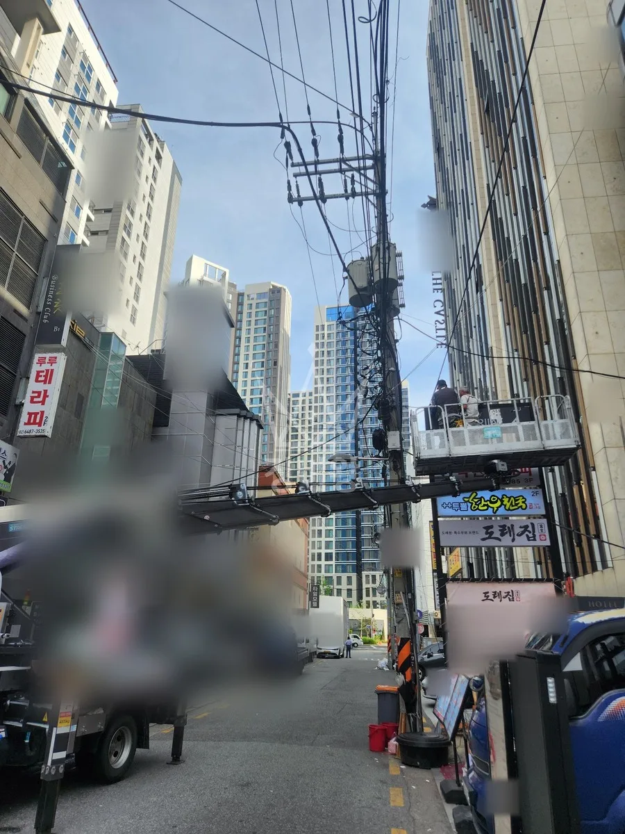 서울 송파구 마천동 스카이차 CCTV 작업 현장