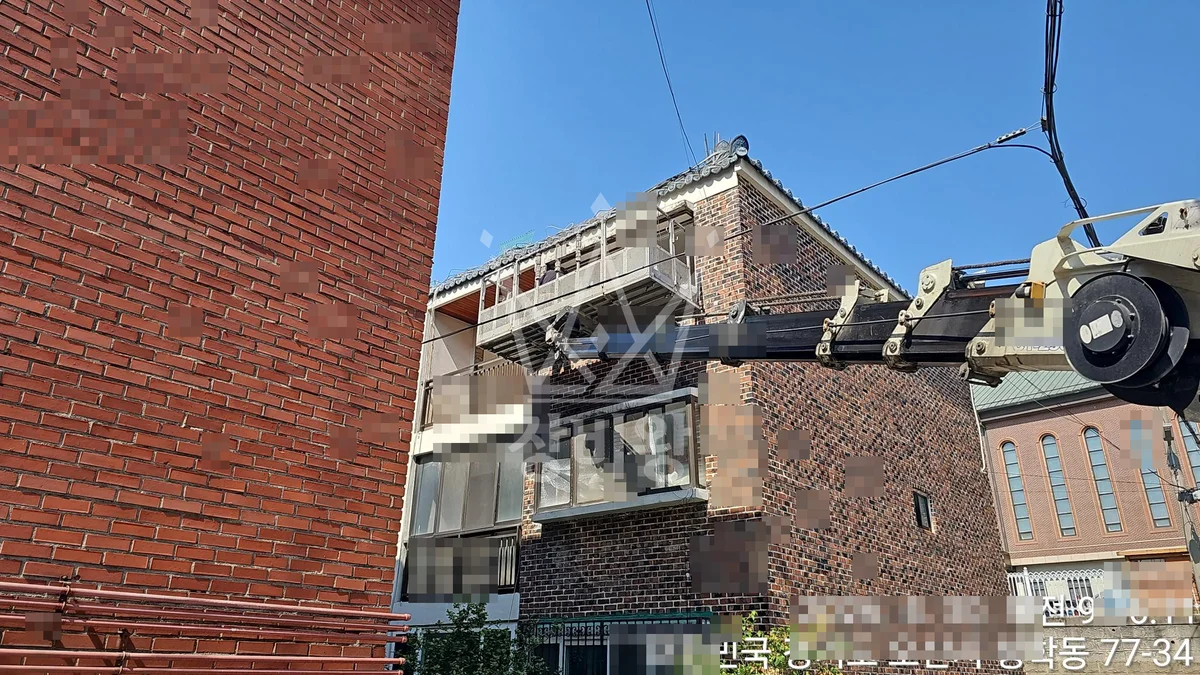 경기 화성시만세구 스카이차 간판 작업 현장