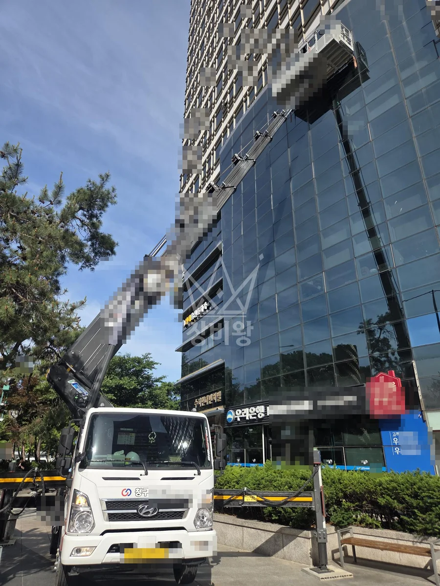 서울 강남구 일원동 스카이차 외벽 작업 작업 현장