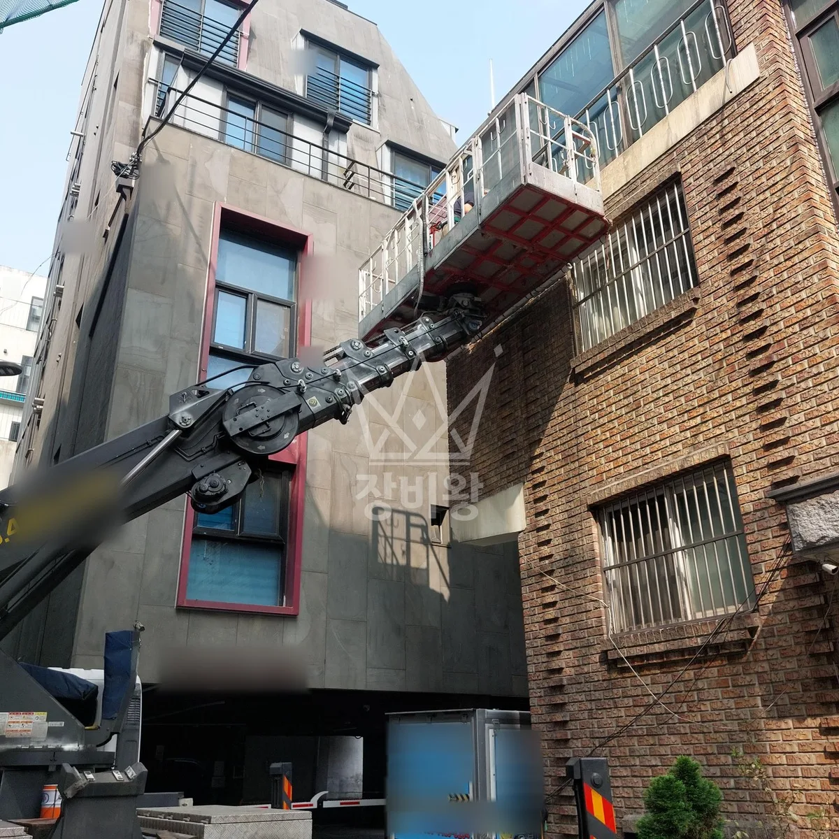 서울 강남구 청담동 스카이차 외벽 작업 작업 현장