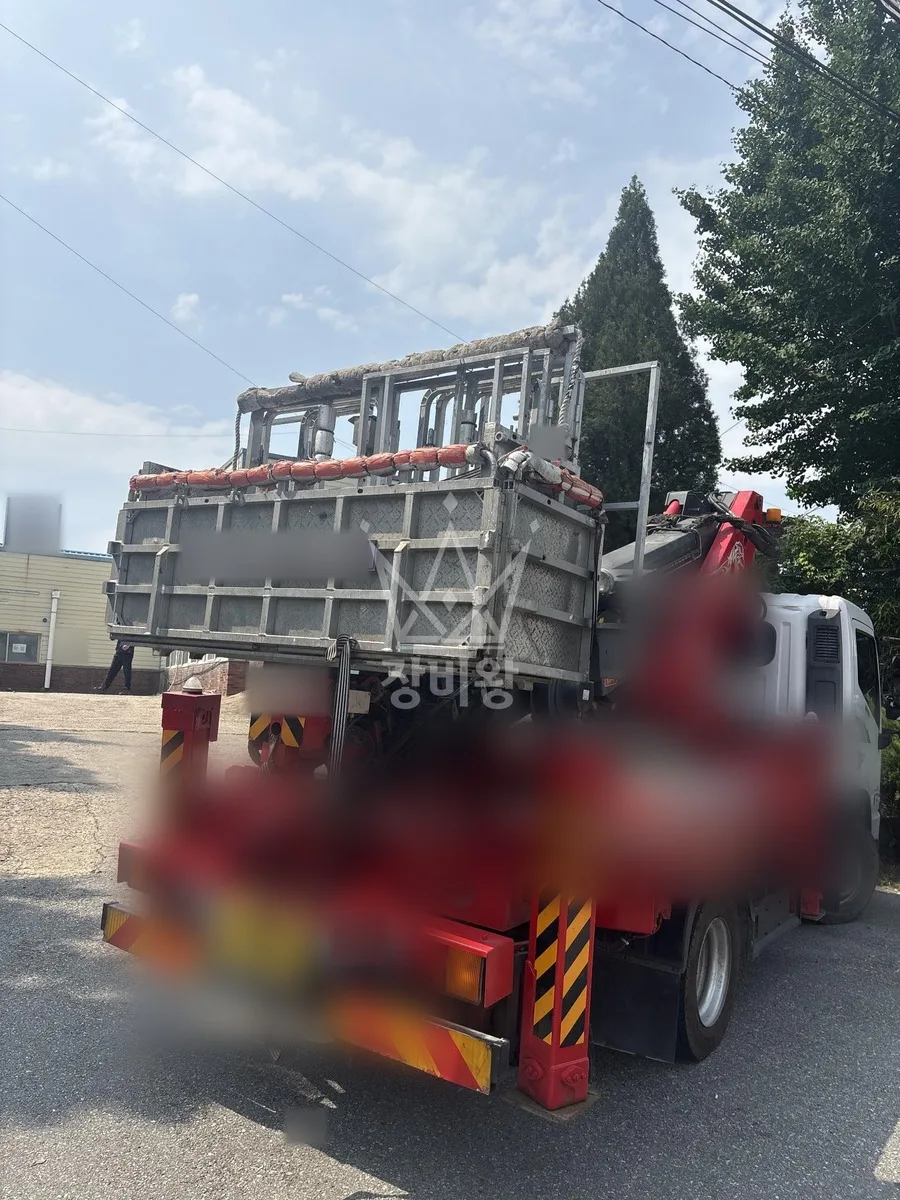 충남 태안군 스카이차 지붕 공사 작업 현장