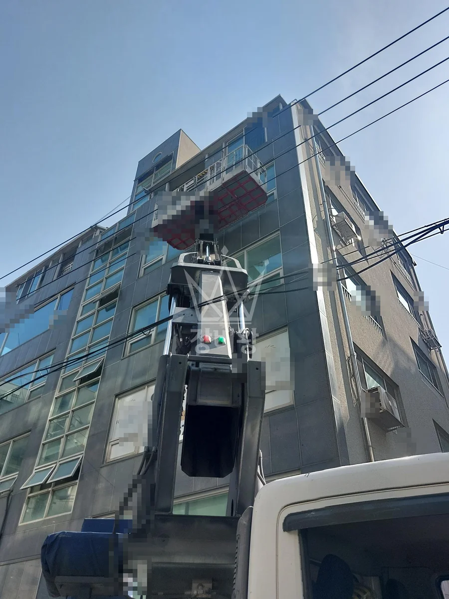 서울 강남구 역삼동 스카이차 외벽 작업 작업 현장