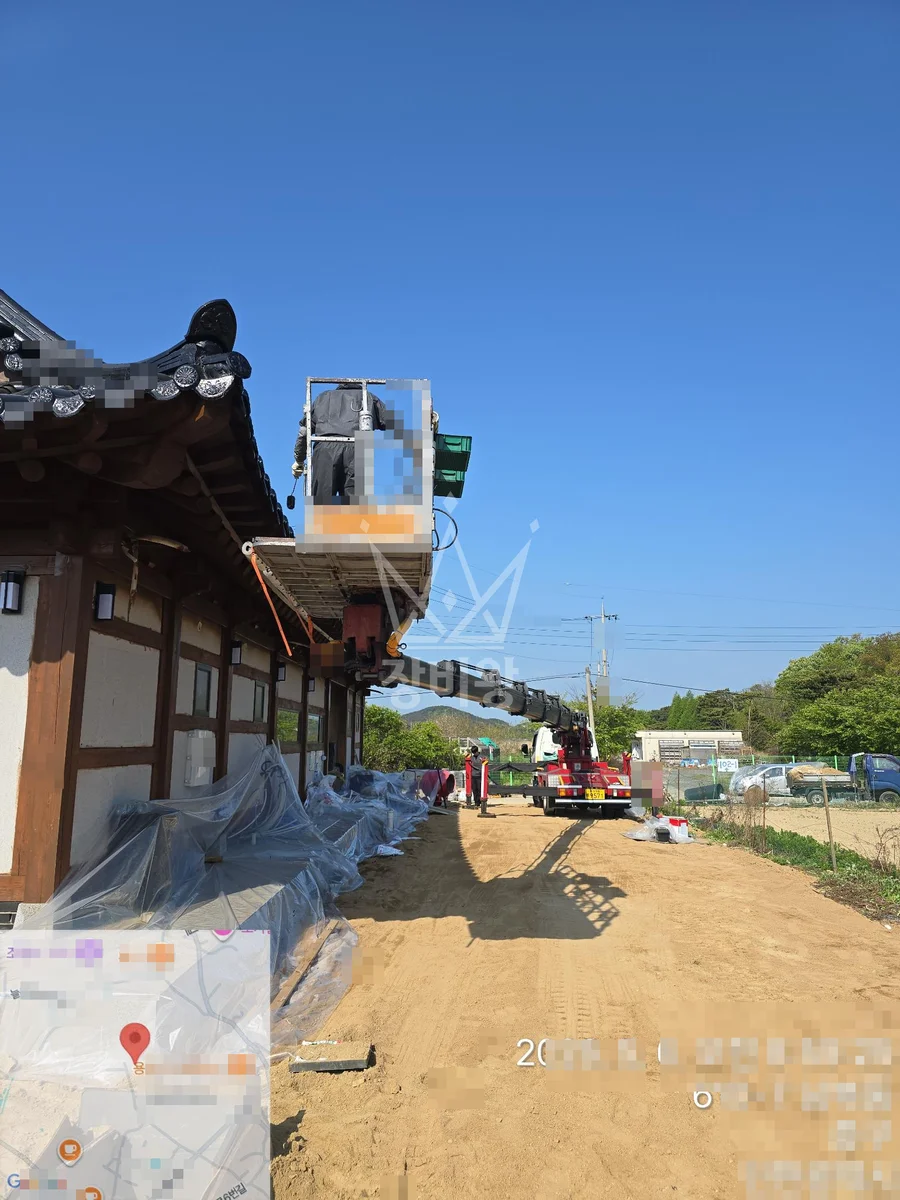 인천 제물포구 신생동 스카이차 철골 작업 현장