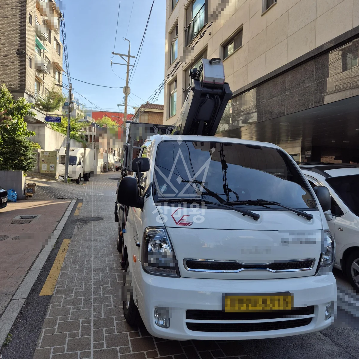 서울 강북구 스카이차 외벽 작업 작업 현장