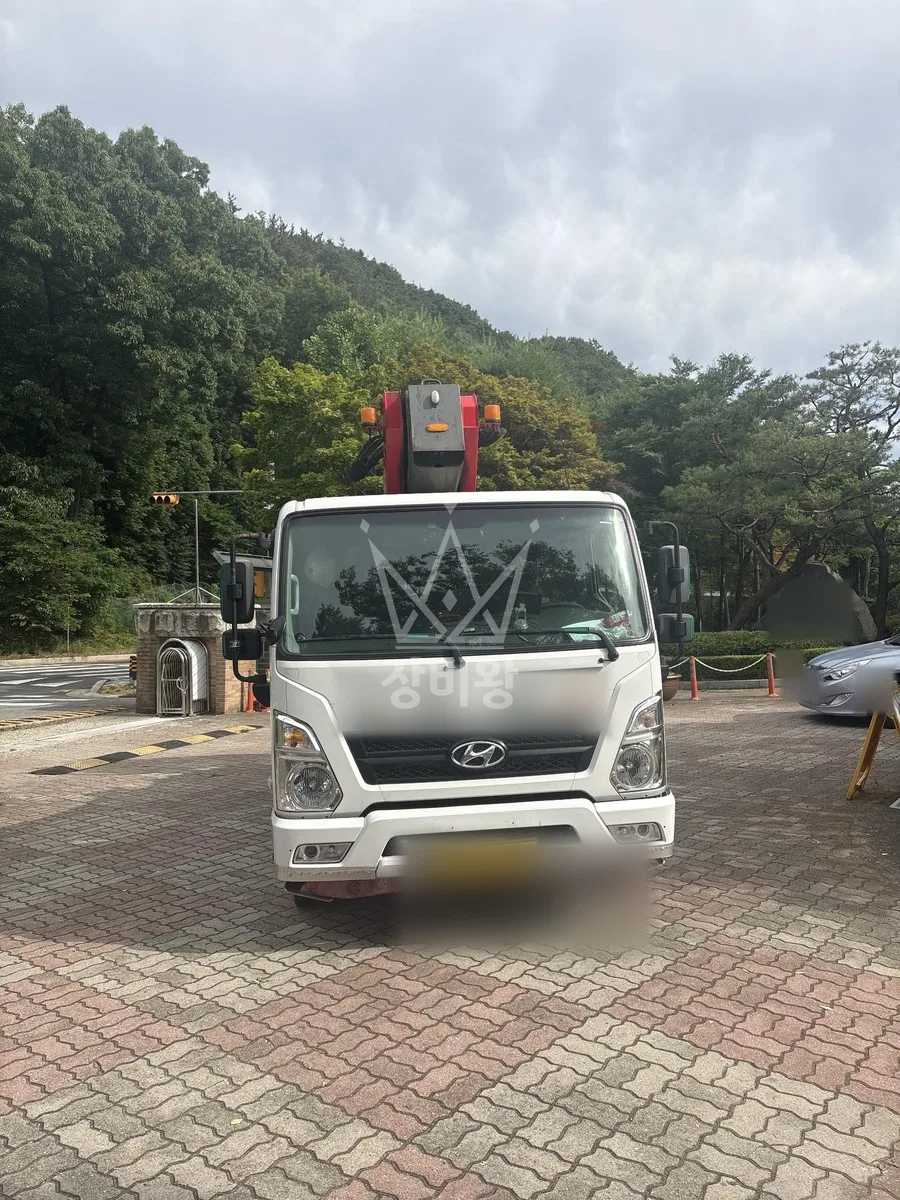 대전 서구 우명동 스카이차 간판 작업 현장