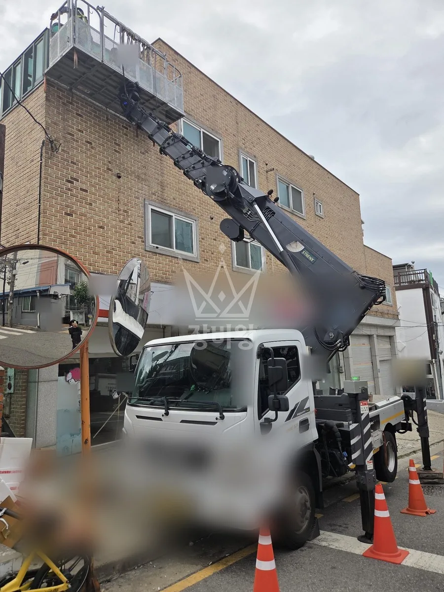 인천 제물포구 화평동 스카이차 에어컨 작업 현장