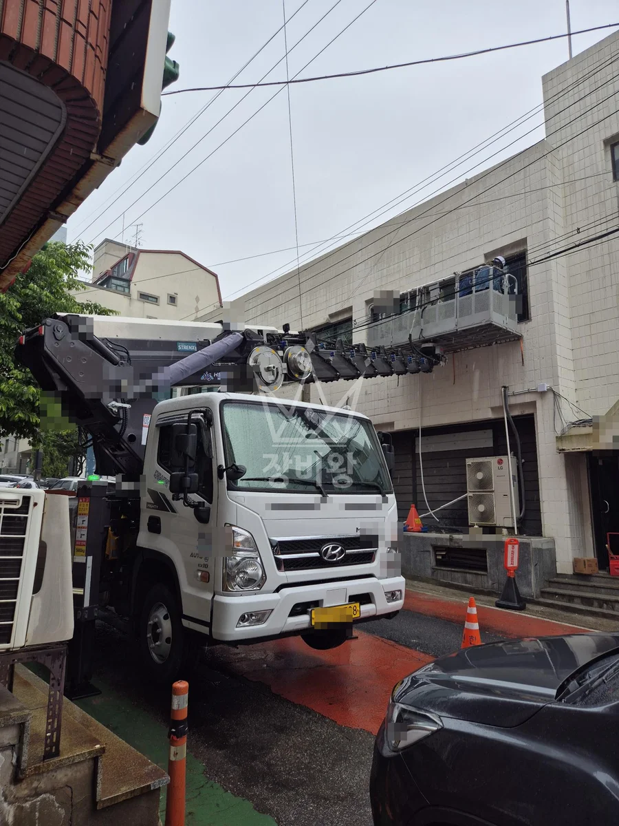 인천 제물포구 스카이차 철골 작업 현장