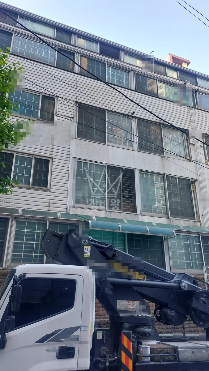 서울 동작구 대방동 스카이차 외벽 작업 작업 현장