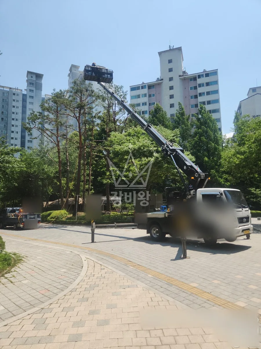 경기 파주시 탄현면 대동리 스카이차 CCTV 작업 현장