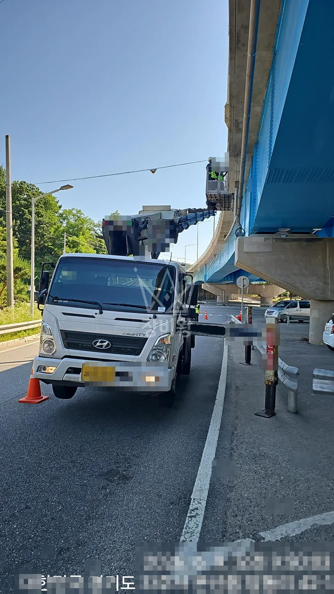경기 화성시만세구 송산면 스카이차 외벽 작업 작업 현장