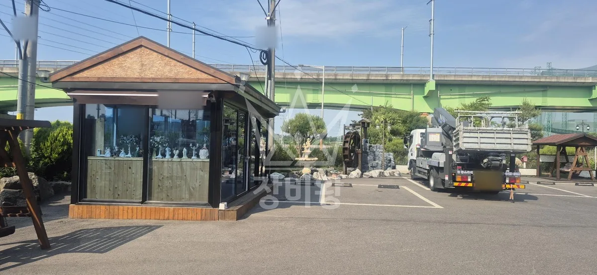 전북 군산시 스카이차 외벽 작업 작업 현장