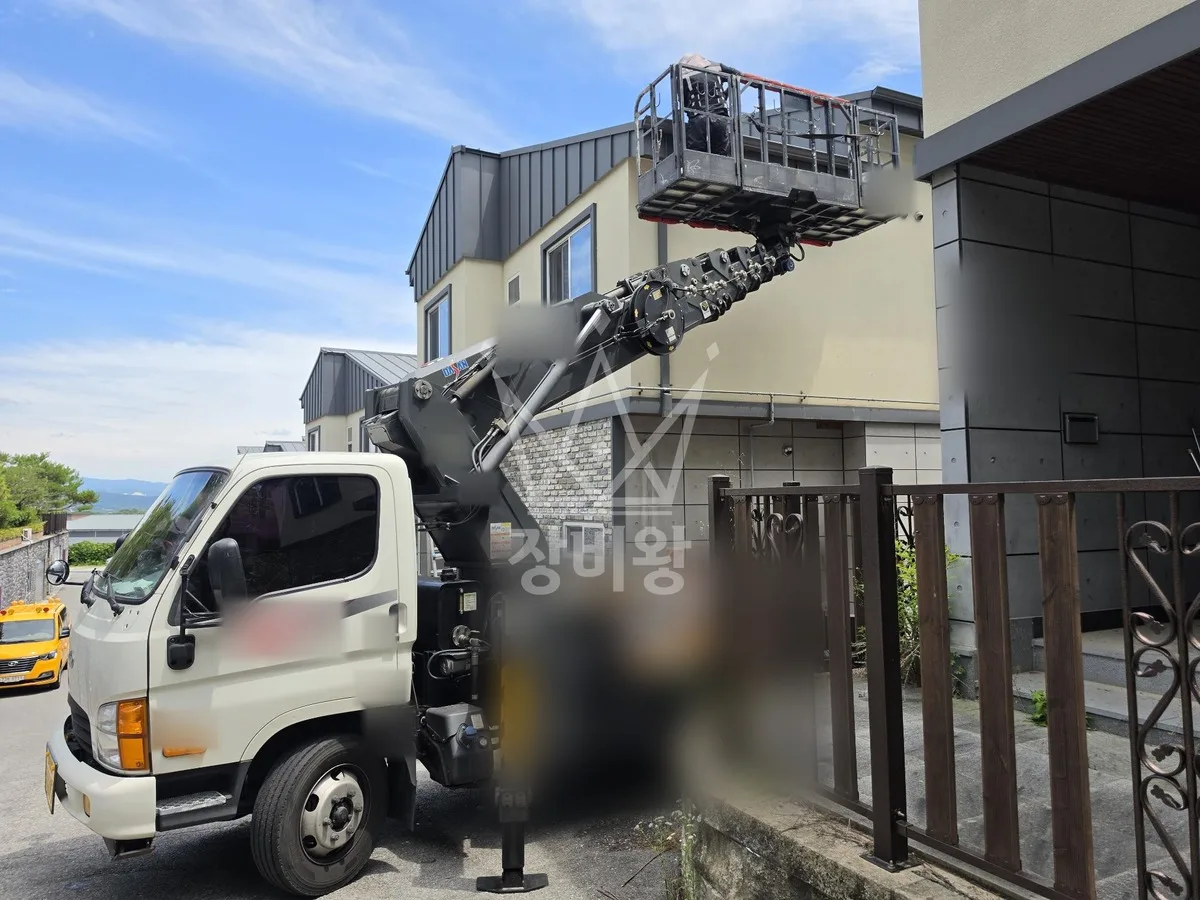 경기 여주시 스카이차 에어컨 작업 현장