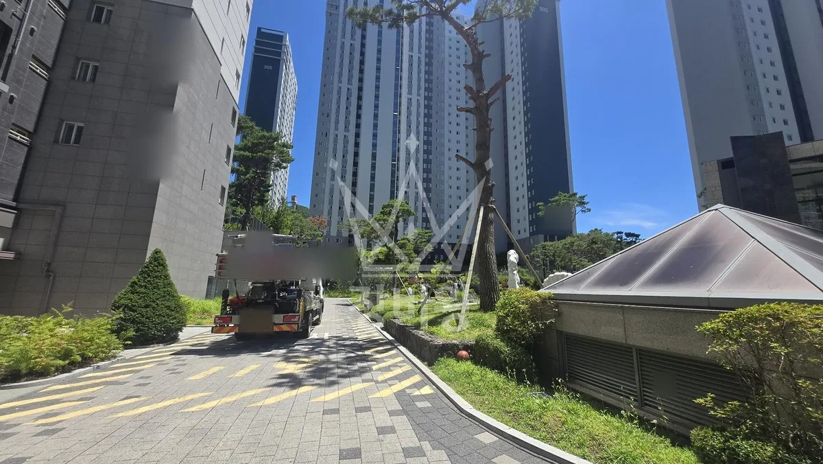 경기 하남시 항동 스카이차 외벽 작업 작업 현장