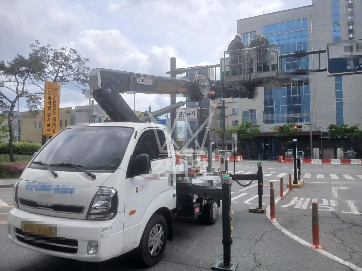 경기 용인시기흥구 영덕동 스카이차 외벽 작업 작업 현장