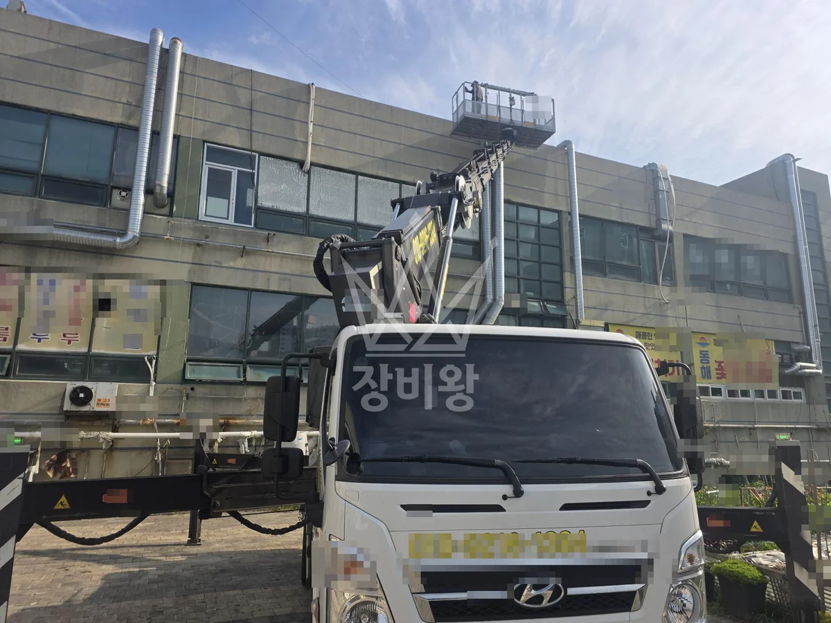 경기 연천군 스카이차 외벽 작업 작업 현장