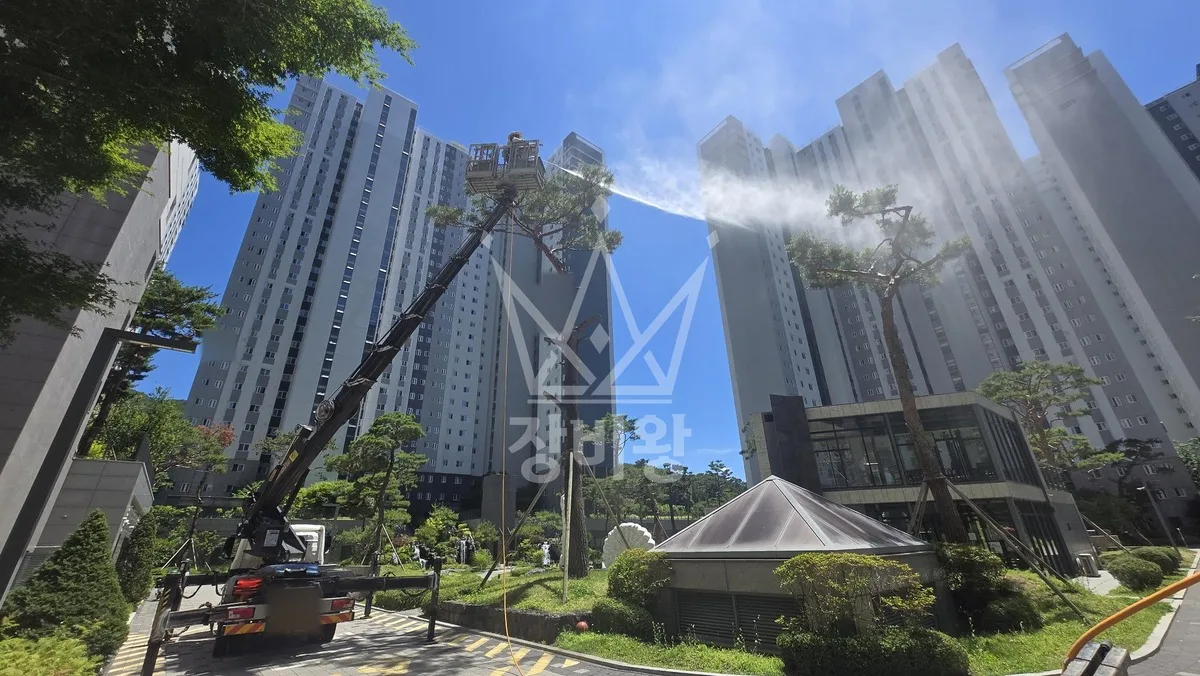 경기 하남시 미사동 스카이차 CCTV 작업 현장