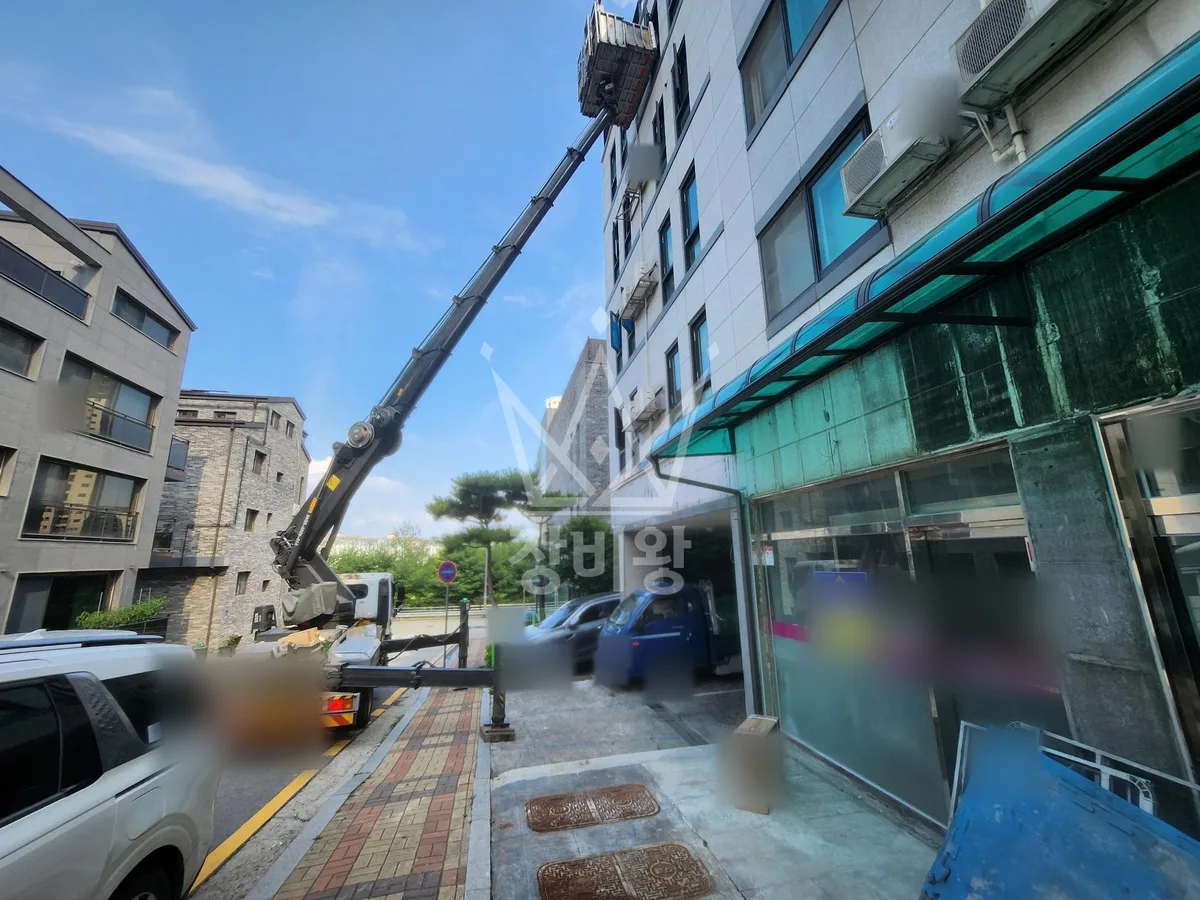 경기 남양주시 화도읍 금남리 스카이차 간판 작업 현장