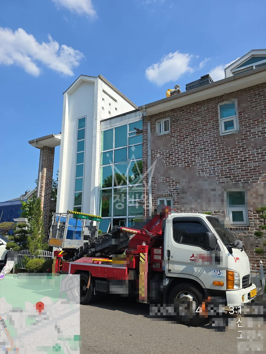 경기 화성시효행구 정남면 보통리 스카이차 에어컨 작업 현장