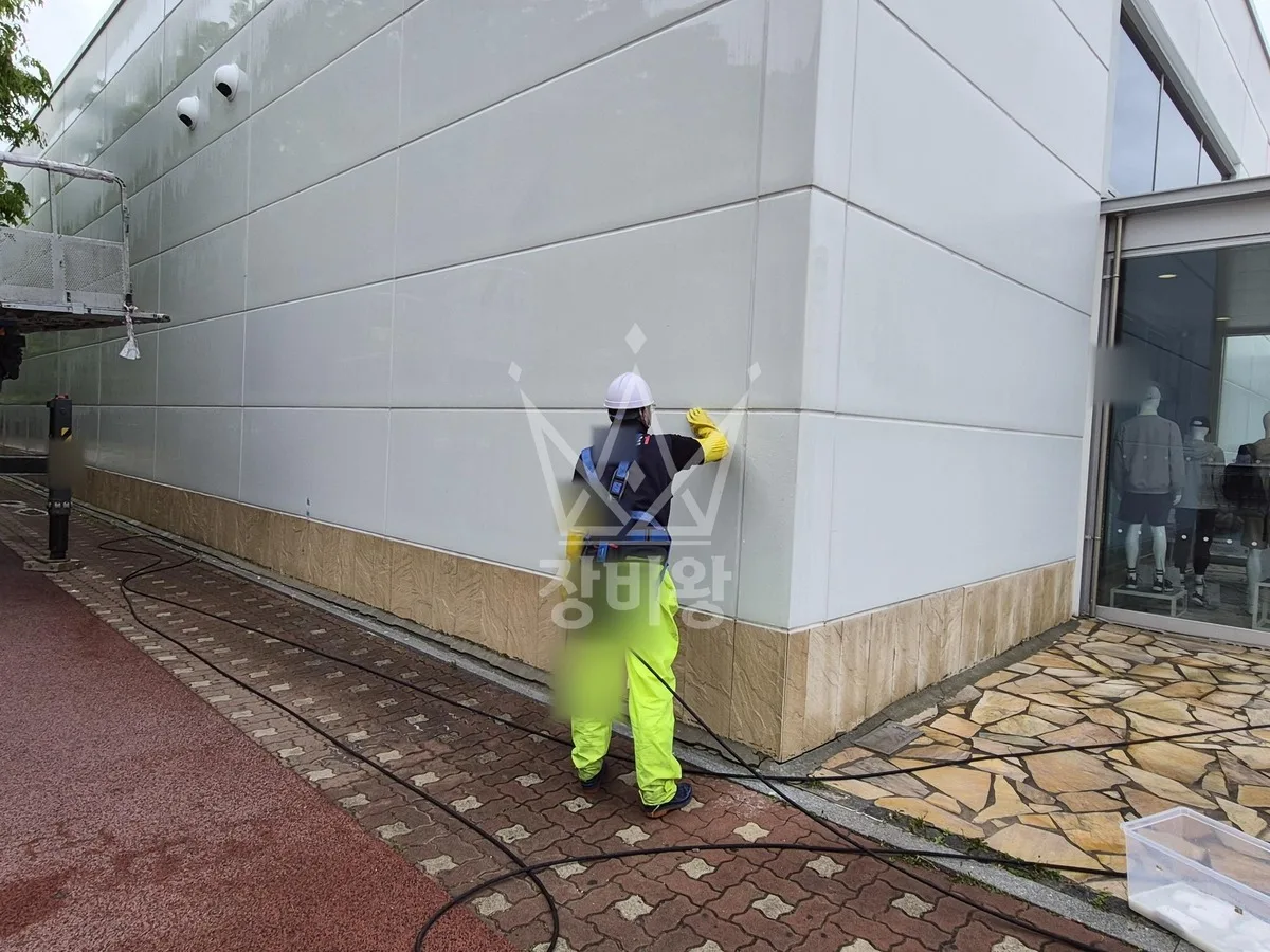 울산 북구 스카이차 철골 작업 현장
