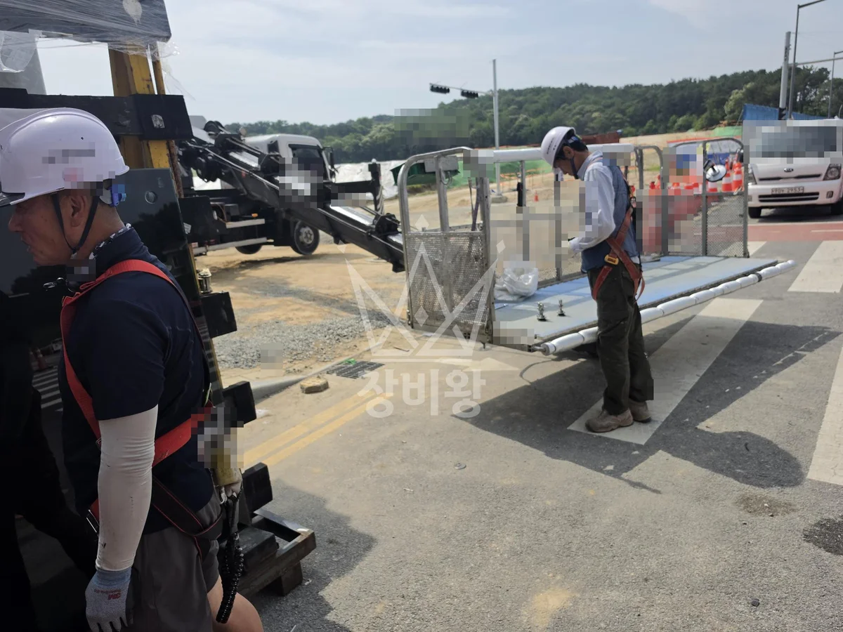 대전 유성구 대동 스카이차 외벽 작업 작업 현장