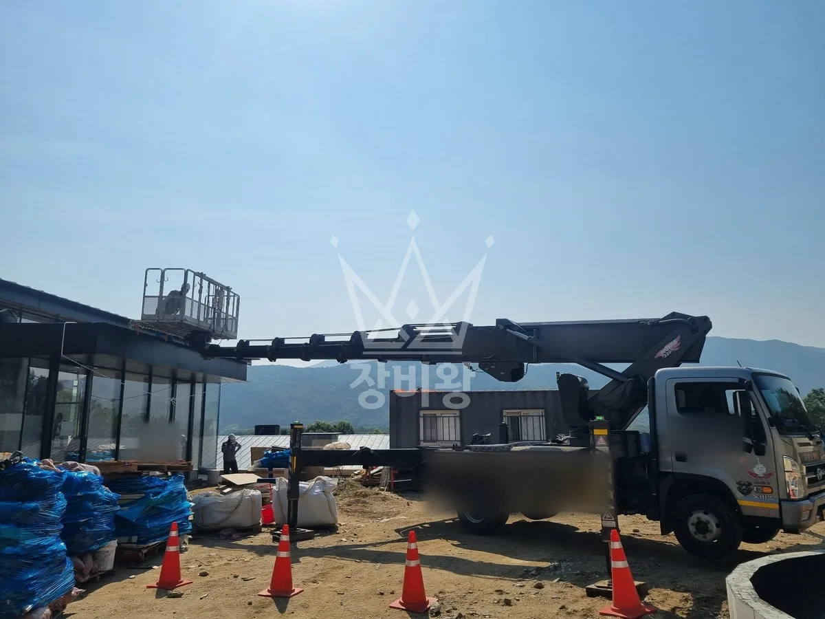 경기 용인시수지구 신봉동 스카이차 CCTV 작업 현장