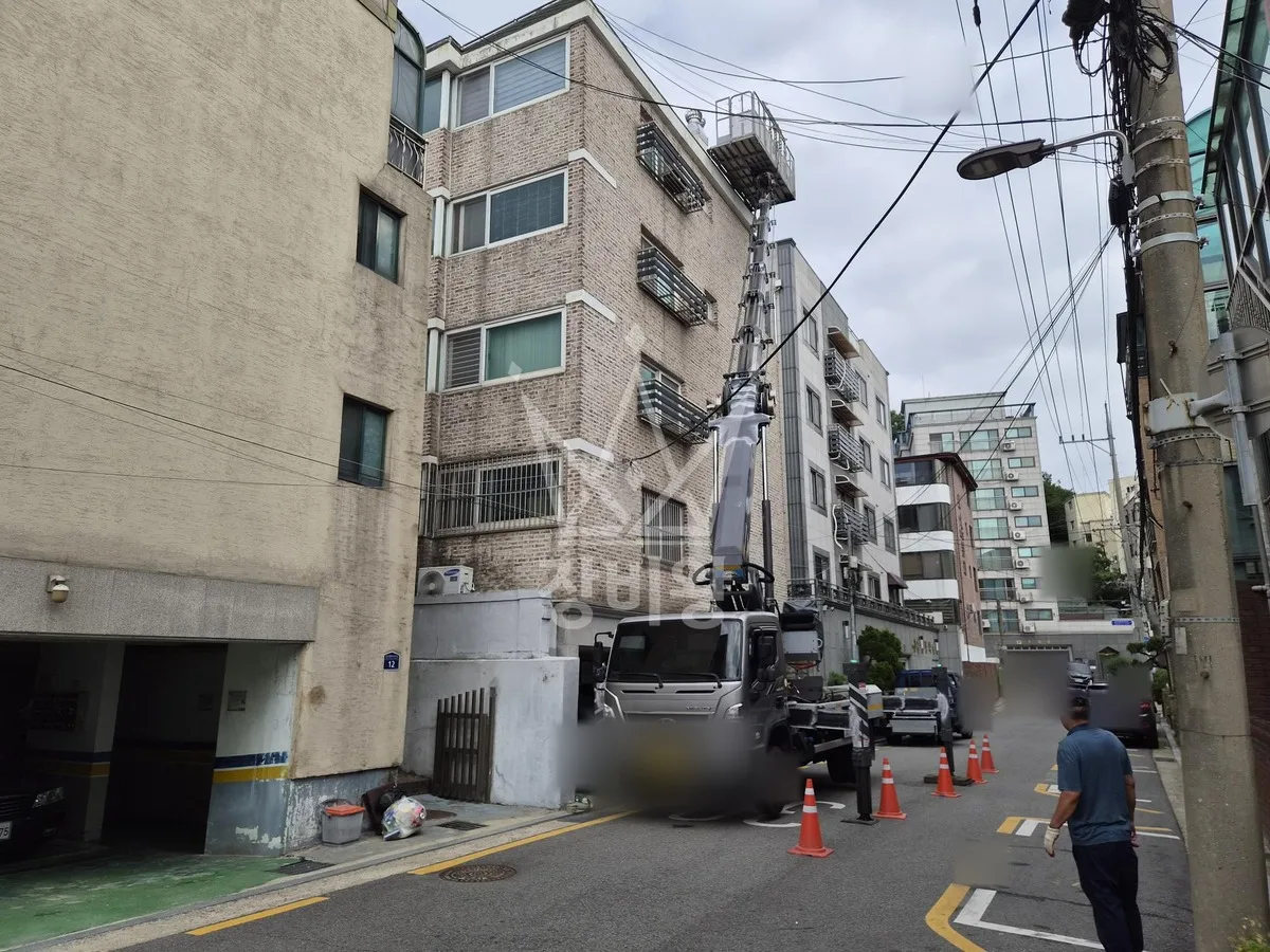 서울 관악구 스카이차 수목 관리 작업 현장