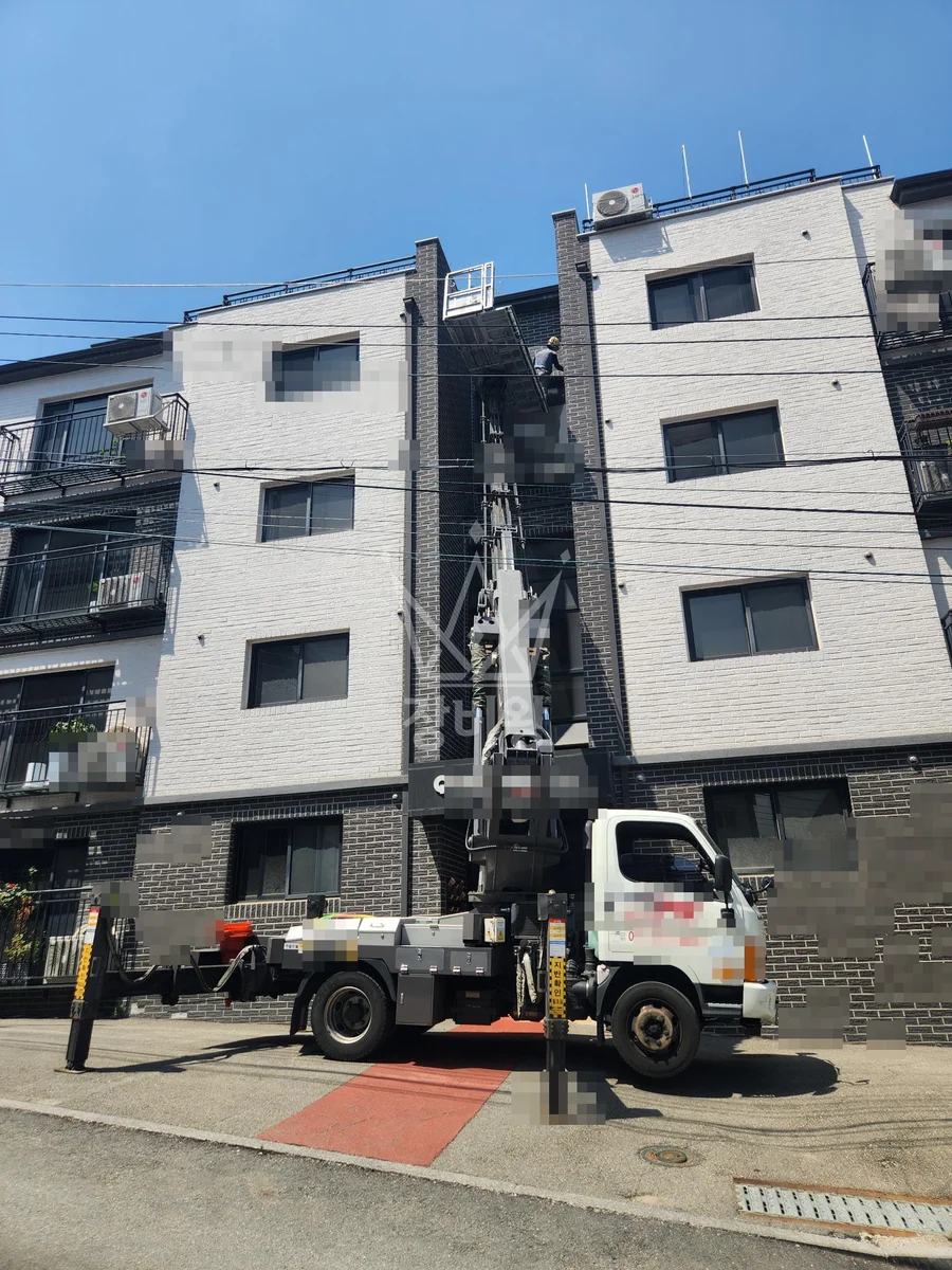 경기 광주시 남한산성면 스카이차 에어컨 작업 현장