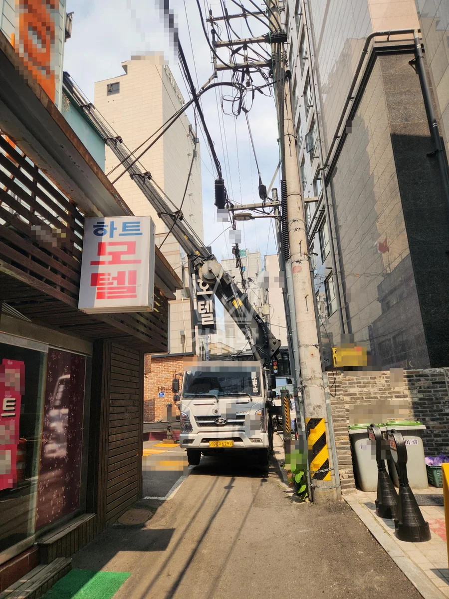 서울 영등포구 양화동 스카이차 CCTV 작업 현장