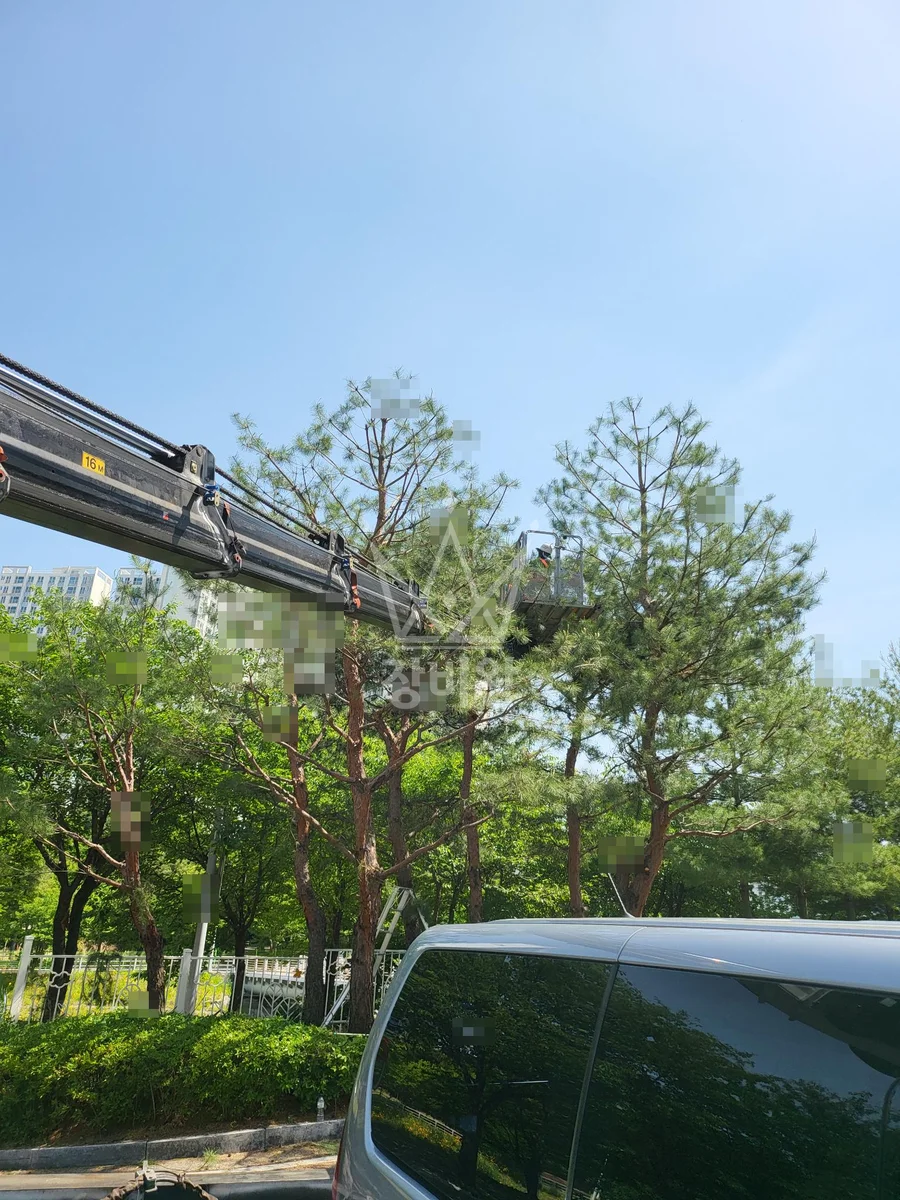 대전 유성구 덕명동 스카이차 CCTV 작업 현장